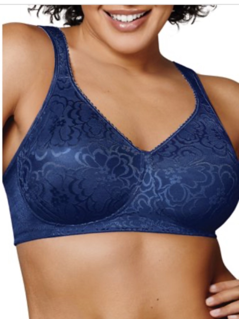 Playtex 18 Hour Ultimate Lift & Support Wireless Bra Blue Velvet 44DD
